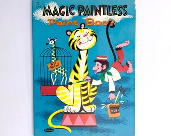 Magic Paintless Paint Book Whitman 1958 Coloring Book New Condition