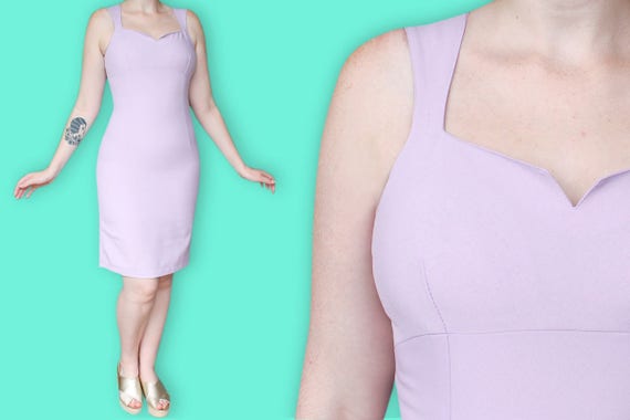 lilac sheath dress