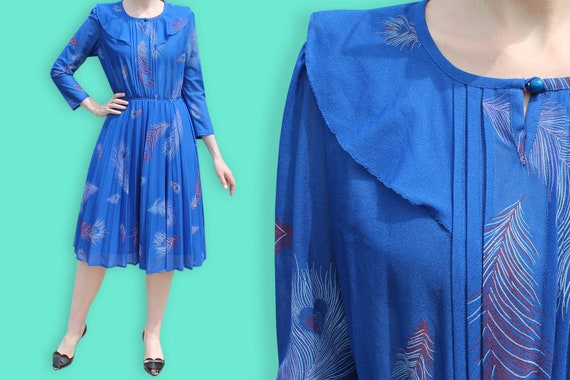 sachin and babi light blue dress Peacock Feather Print Tank Dress