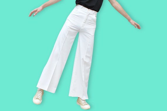 70s Unisex High Waist Bell Bottom Pants - Disco F… - image 1