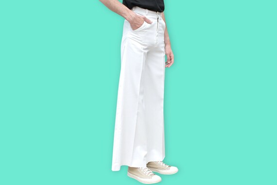 70s Unisex High Waist Bell Bottom Pants - Disco F… - image 3