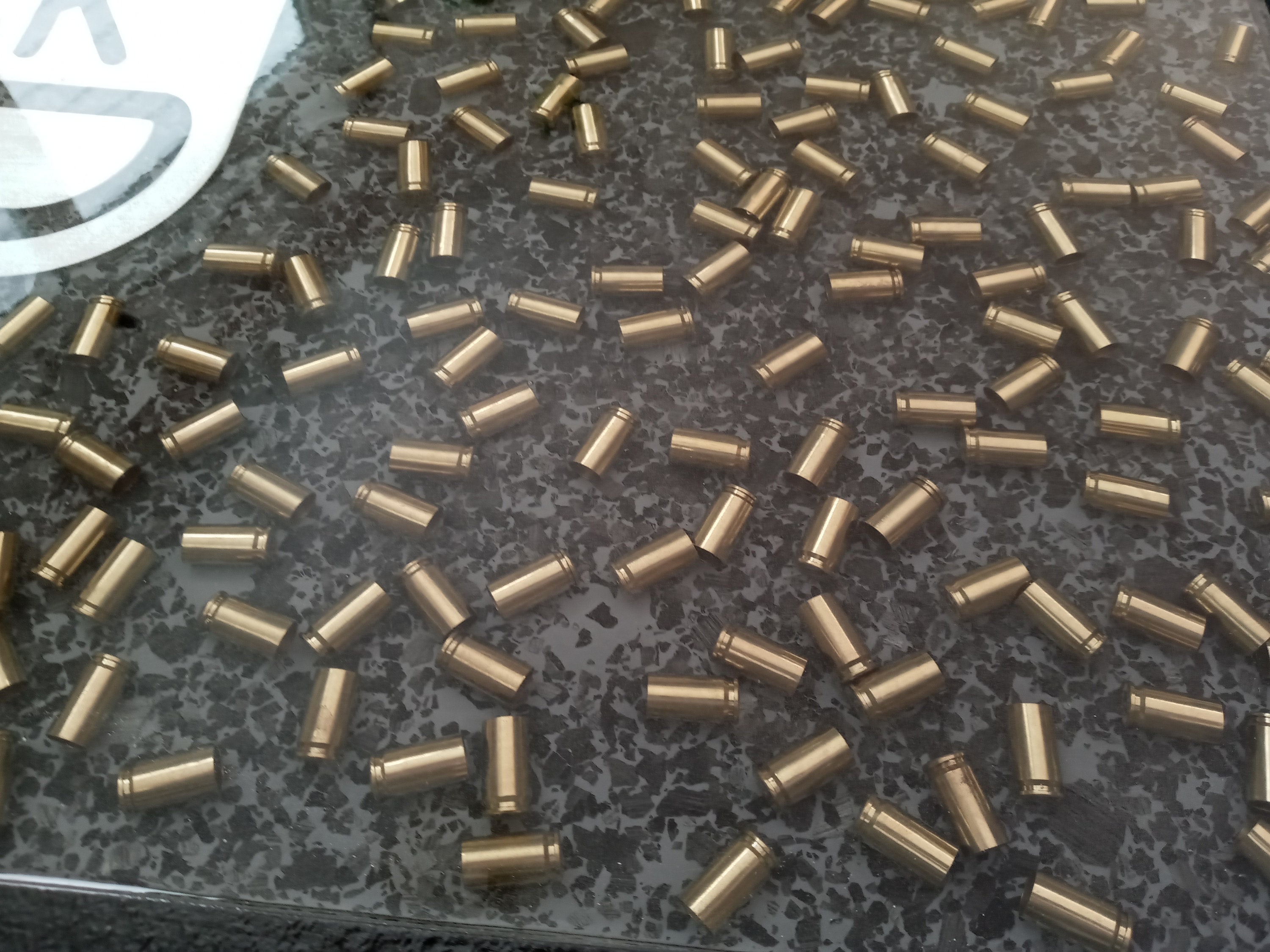 Glock Epoxy Deep Pour 9mm Ammo Casing Handmade Gun Fan Coffee Table