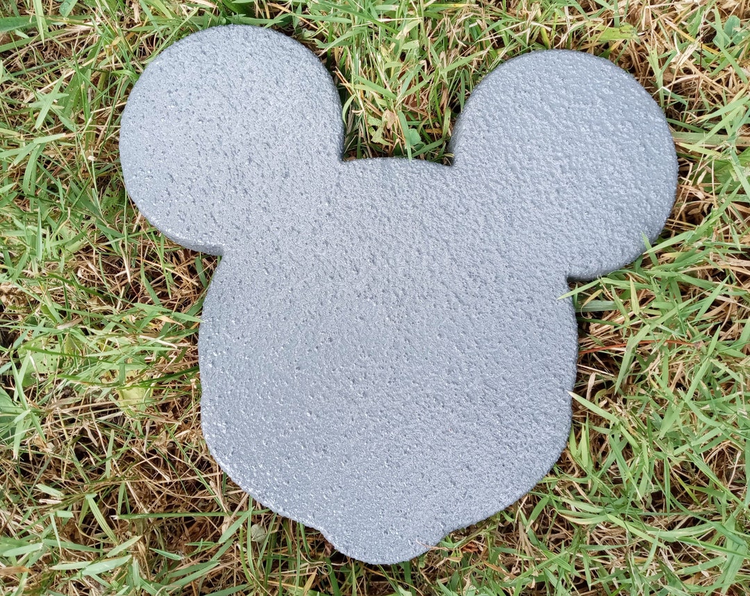 Handmade Medium Mickey Mouse Stepping Stone, Concrete Garden Decor - Etsy