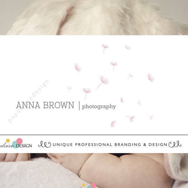 Dandelion logo design, photography logo, artist logo, events logo, delicate logo design, business package - WF11