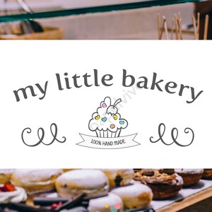 Cupcake Premade logo design-Branding package-Bakery logo-Business logo-Modern logo design-Muffin logo-Cooking logo - C6