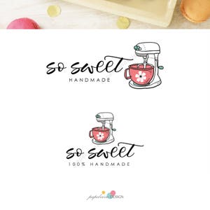 Logo prediseñado- Diseño de logo-Logo cocina-Logo pasteleria-Logo minimalista pasteles- C15