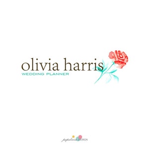 watercolor floral pre-made logo, events logo, boutique logo, wedding planner logo