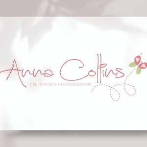 Premade baby logo design, children boutique branding, butterfly logo for kids shop, baby business branding, newborn