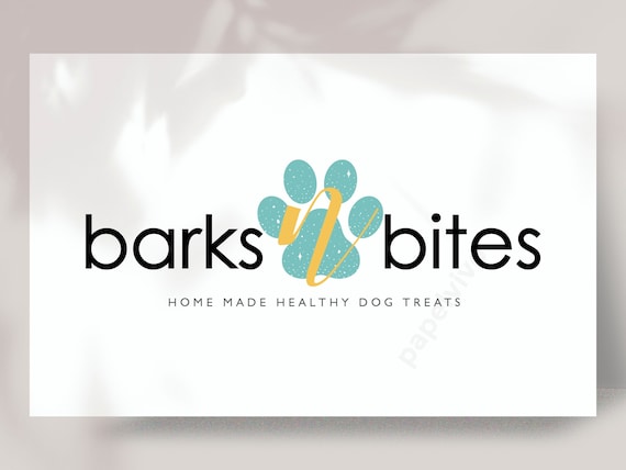 Dog Treats Logo Design Logo Set Premade Logo With Paw Pet | Etsy
