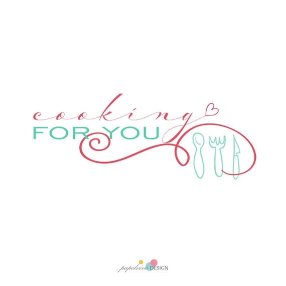 Cooking Blog Premade Logo Design Food Blogger Logo Hand Etsy