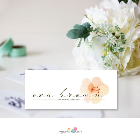 Logo prediseñado, logo floral, logo acuarela, logo events
