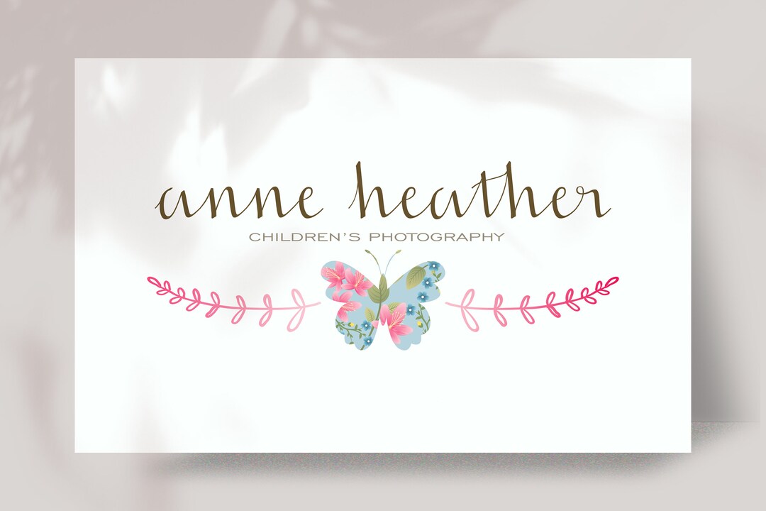 Baby Logo Design Children Boutique Branding Floral Butterfly - Etsy