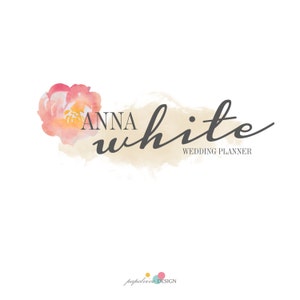 watercolor floral premade logo design, artist logo, events logo