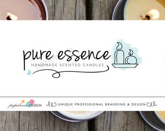 Design del logo / marchio aromaterapia /Logo pacchetto / bellezza Logo / femminile Logo / torta Logo / Logo candele-B22