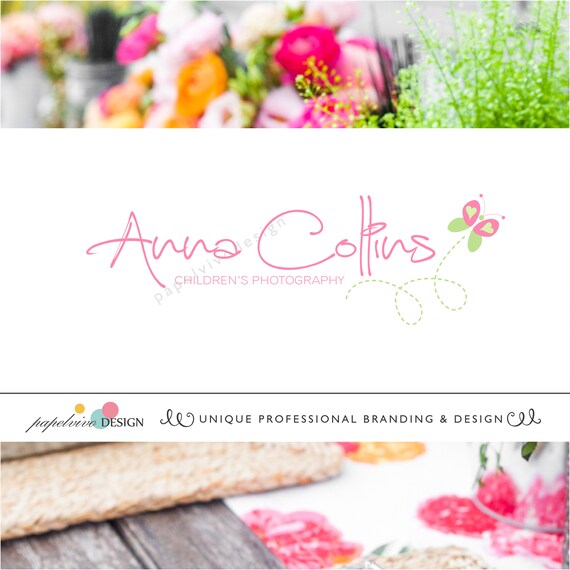 Logo Predisenado Ninos Logo Eventos Infantiles Logo Etsy