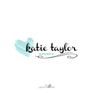 Events Premade logo design, heart logo, modern logo, blogger logo