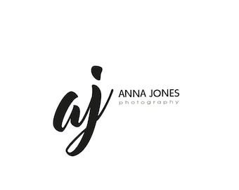 Custom initials logo / Photography logo / Minimalist logo / Signature logo / Modern logo / Black and white logo / FREE watermark