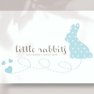Children logo, baby logo design, children boutique branding, baby business branding, newborn, rabbit