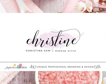 Progettazione del logo / nome dell'acquerello di Logo / calligrafia Logo / predefiniti Logo / Logo moderno elegante / Logo bellezza-B26
