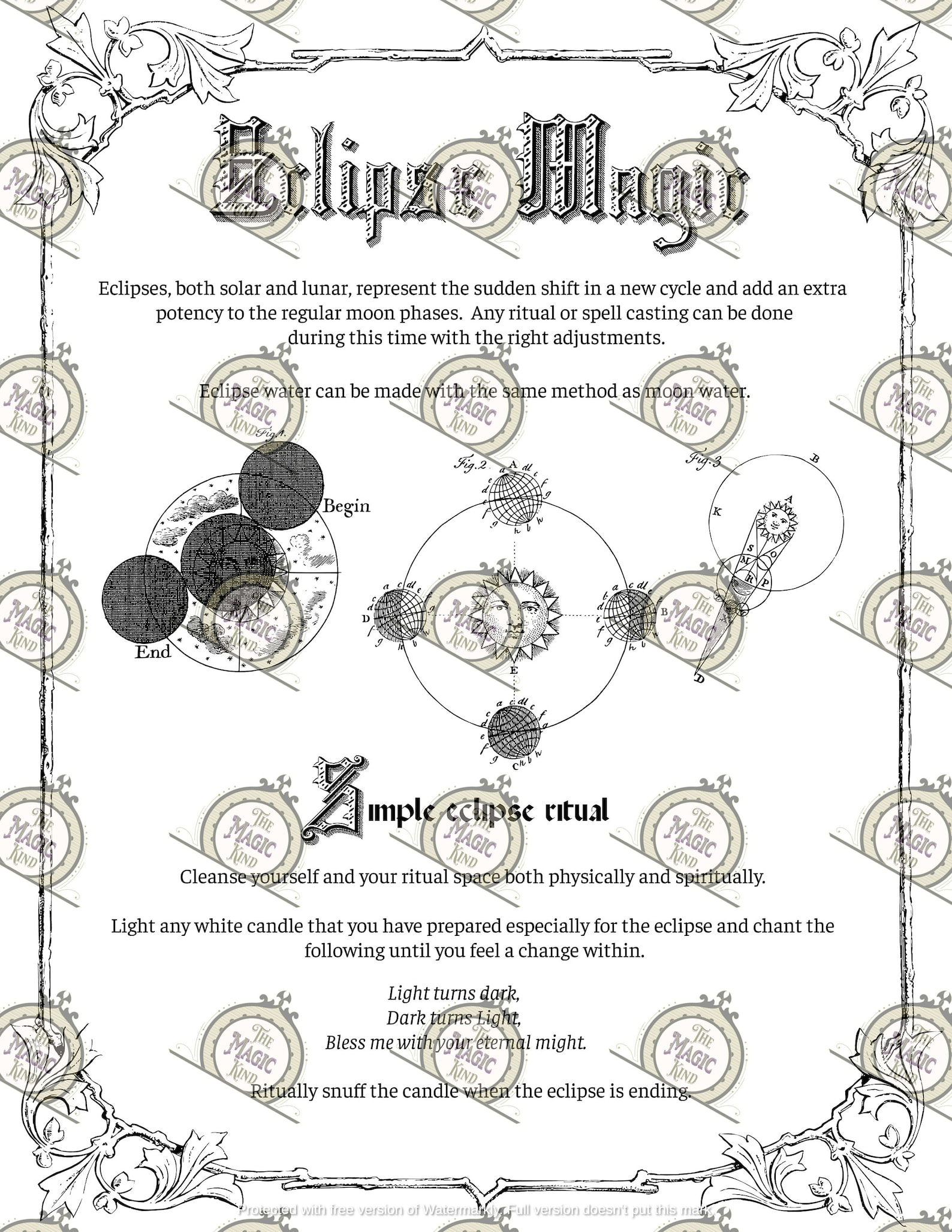 Eclipse Magic Eclipse Ritual Eclipse Spell Lunar Ritual Etsy