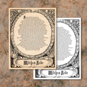 Wiccan Rede, Witches Rede, Book of Shadows, Book of Shadows Page, Grimoire Page, Digital Download, Spells, Magic, Pagan, Witchcraft, Wicca