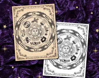 Wheel of the Year Northern Hemisphere Sabbats Grimoire Page (Digital Download)