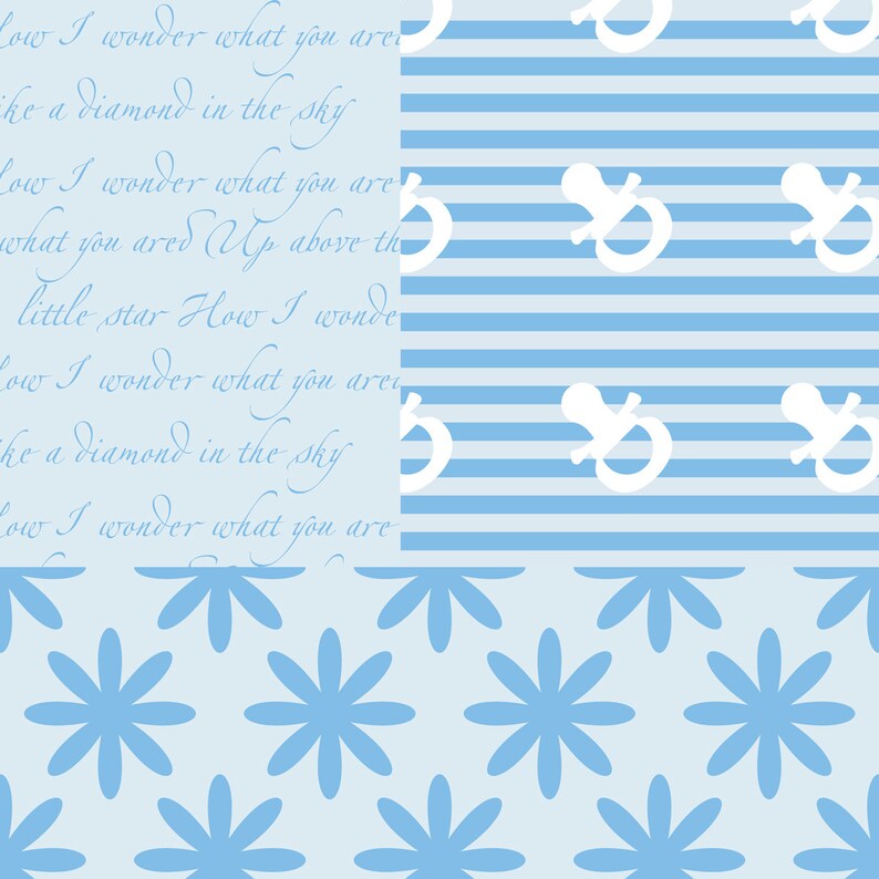 Baby Boy in Blue Digital Paper Pattern 50% OFF 14 High Res - Etsy