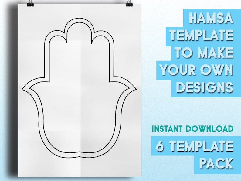 Hamsa Templates to Make Your Own Designs | 6 Beautiful Drawings ...