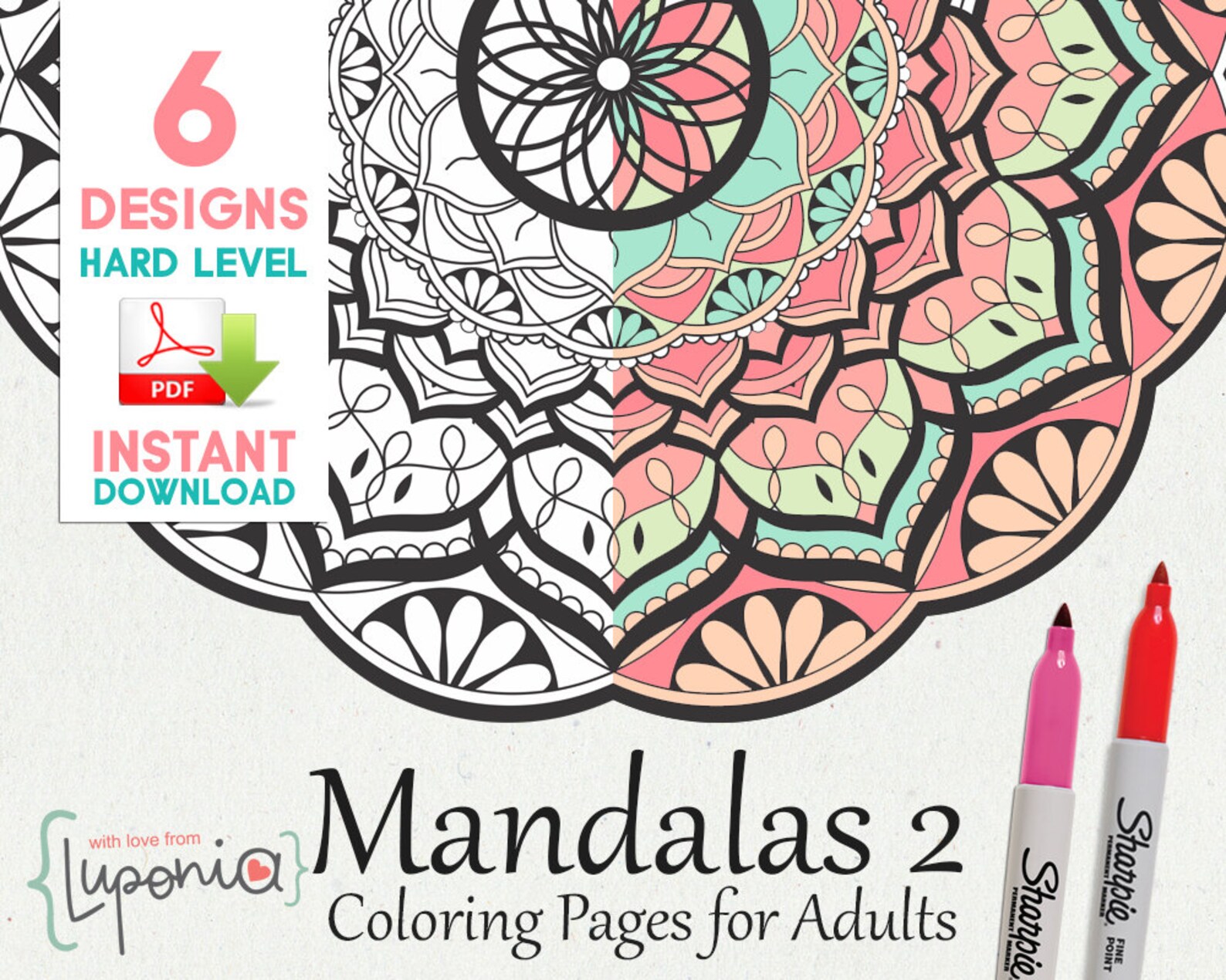 Mandalas Coloring Pages (hard) | Painting Book Level 2 (complex ...