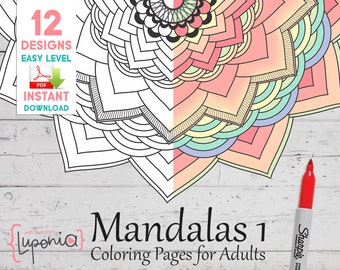 Mandala's om te schilderen - Mandala kleurboek - Zwart-witte mandala's - Digitaal boek om af te drukken - Klaar om te worden afgedrukt