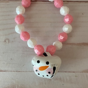 Snowman Bracelet- Jingle Bell Bracelet- Christmas Gifts- Gifts for Christmas- Stocking Stuffer- Bracelets for Girls- Bracelets for Kids