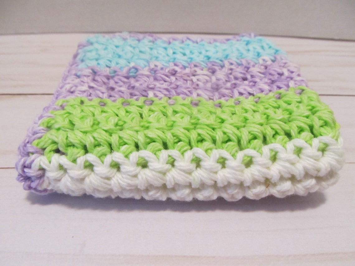 Crochet Dishcloth Cotton Dishclothhandmade Dishcloth Etsy