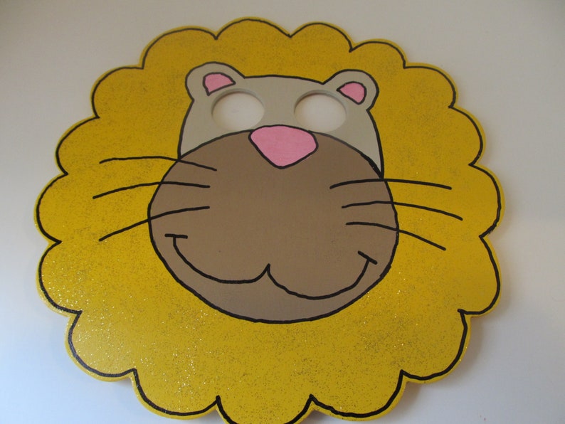 Kids Masks-Kids Lion Mask-Children Mask-Wood Lion Mask-Halloween Costume-Costume Accessories-Halloween Accessory-Kids Room Decor
