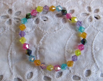 Girls Multicolored Bracelet- Birthday Gift- Girls Bracelets- Stretch Bracelet- Gifts for Girls-Bracelets for Girls- Beaded Bracelets