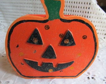 Halloween Pumpkin Candy Dish- Halloween Decor- Halloween Wood Decor- Gifts for Halloween- Halloween Gifts