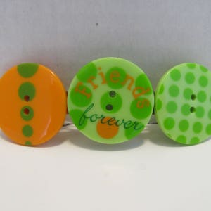 Friends Forever Barrette- Birthday Gift- Gifts for Her- Hair Accessories- Hair Clip- Barrettes for Women- Button Barrettes