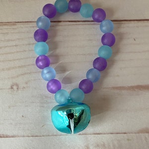 Jingle Bell Bracelet- Blue Bell Bracelet- Beaded Bracelet- Christmas Gifts- Gifts for Christmas- Bracelets for Girls- Bracelets for Kids