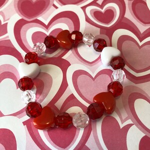 Valentine Bracelet Heart Bracelet Valentine Gifts Beaded Bracelets Bracelets for Girls Girls Bracelets image 7