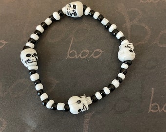 Skull Bracelet- Halloween Bracelet- Bracelets for Kids- Bracelets for Boys- Halloween Accessory