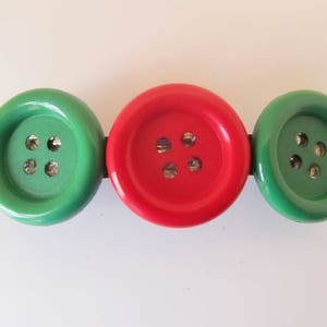 Christmas Large Button Barrette- Christmas Gifts for Girls- Hair Accessories- Barrettes for Women-Barrettes for Girls- Barrettes for Teens