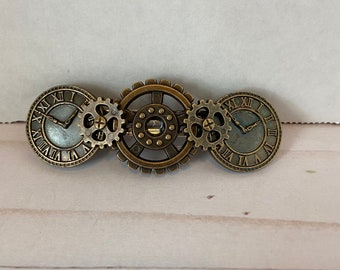 Steampunk Hair Clip- Steampunk Accessory- Industrial Hair Clip- Steampunk Barrette- Gifts for Women- Gifts for Mom