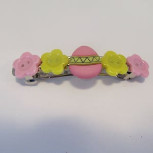 Easter Egg Barrette Button Barrette- Easter Gifts- Hair Accessories- Hair Clips- Barrettes for Girls- Barrettes for Teens