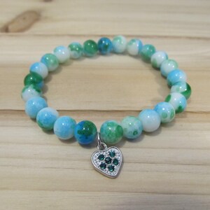 Heart Charm Bracelet- Teen Bracelet- Bracelets for Teens- Birthday Gifts- Gifts for Her- Gifts for Teens- Beaded Bracelets