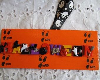 Halloween Sign- Halloween Decor- Halloween Wood Decor- Wreath Decor- Halloween Wall Hanging- Gifts for Halloween