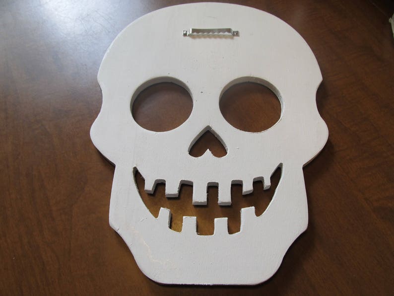 Halloween Skull Wall Hanginghalloween Decorhalloween Wood Etsy