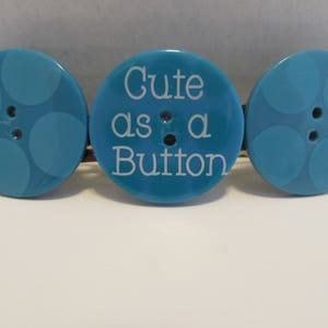 Cute as a Button Barrette- Birthday Gift- Hair Accessories- Barrettes for Women- Barrettes for Girls- Barrettes for Teens- Hair Clips