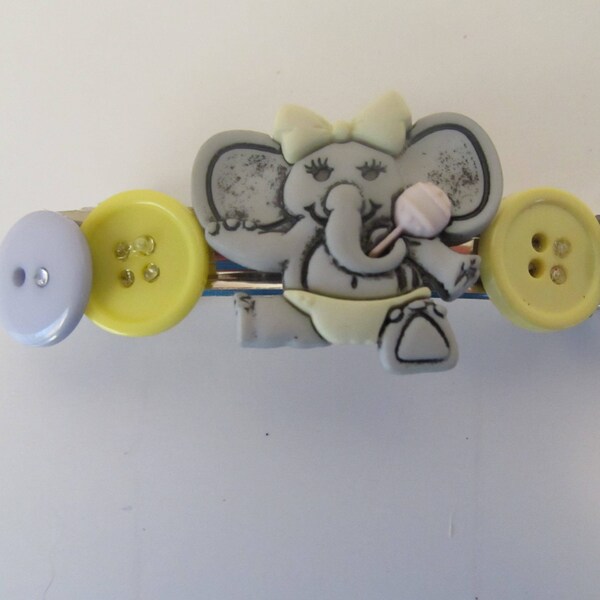 Elephant Hair Clip Etsy