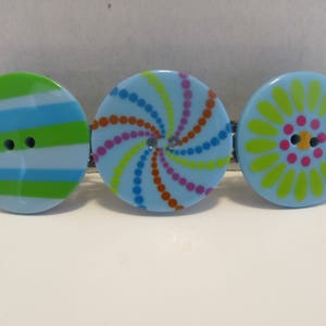 Large Button Barrette- Birthday Gift- Gifts for Her-Hair Accessories- Barrettes for Women- Barrettes for Teens- Barrettes for Girls