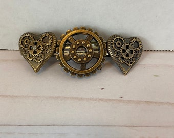 Steampunk Hair Clip- Steampunk Barrette- Steampunk Accessory- Industrial Hair Clip- Gifts for Teens- Gifts for Women