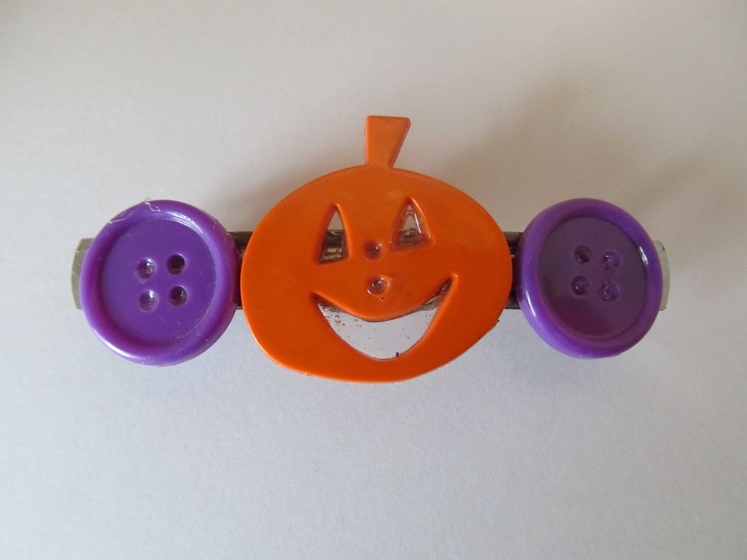 Halloween Pumpkin Barrette Halloween BarrettesHair Etsy.de
